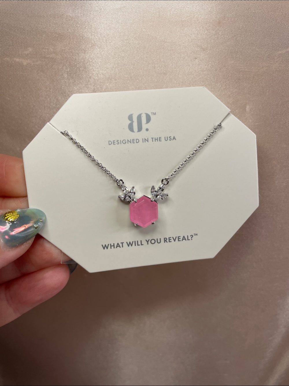 Bomb Party "Amazing Days" Pink Smithsonite on Rhodium $126 MSRP